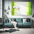 Obraz na płótnie 70x50 - Orchidea, Bambus i Relaks w SPA - orchidea, kwiat