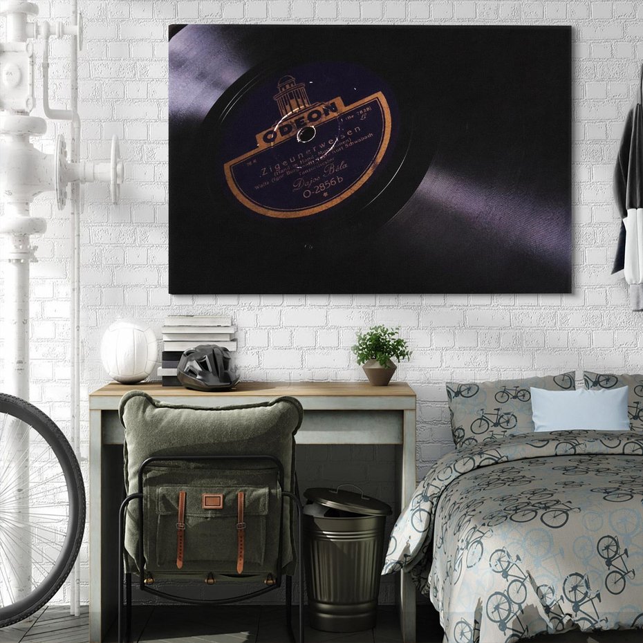 Obraz na płótnie 70x50 - Płyta Vinyl - Muzyka Retro - płyta, vinyl