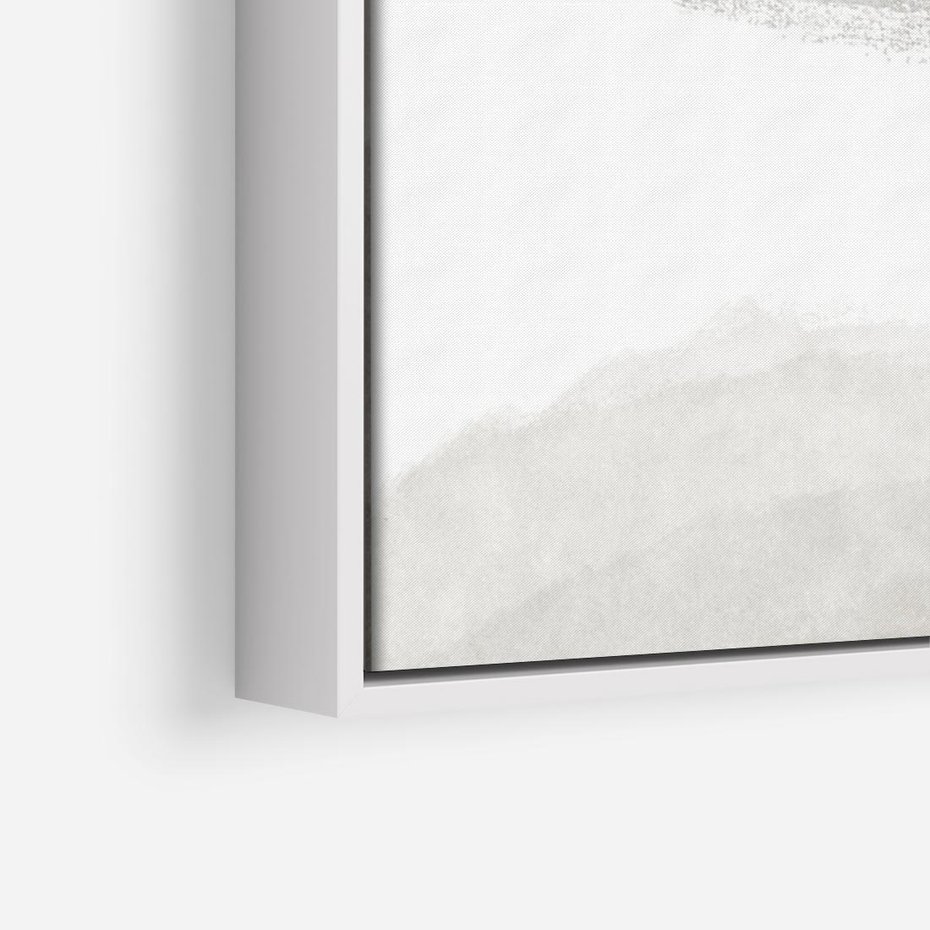 Obraz w ramie 80x80 - Impresje Energii - rozmyte cienie, abstrakcja - rama biała