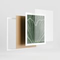 Plakat w ramie 40x50 - Zieleń Kształtująca Spokój - zielony plakat, roślinne inspiracje - rama biała