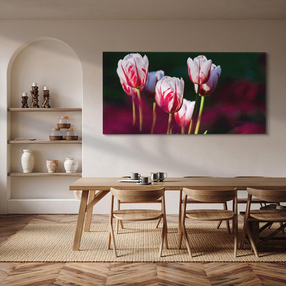 Obraz na płótnie 140x70 - Kwiatowy raj w naturze - kwiat, kwiaty