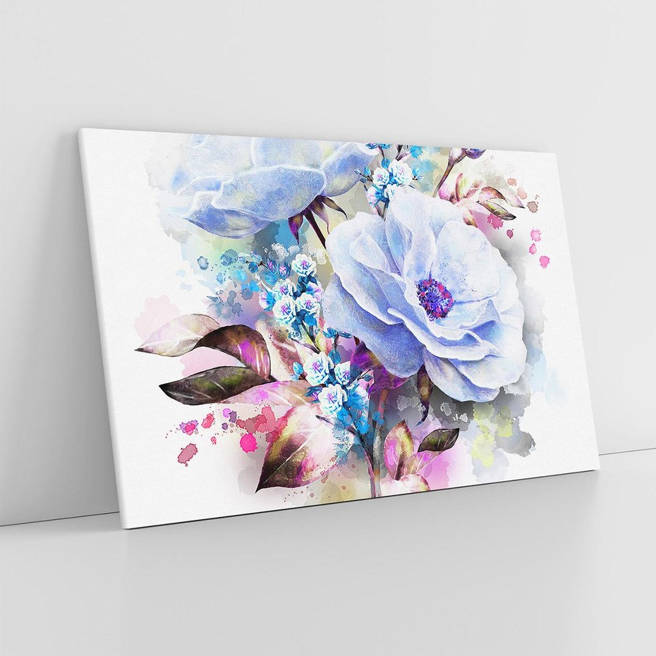 Obraz na płótnie 100x70 - Kolorowa Ekspresja - kwiaty, graficzne