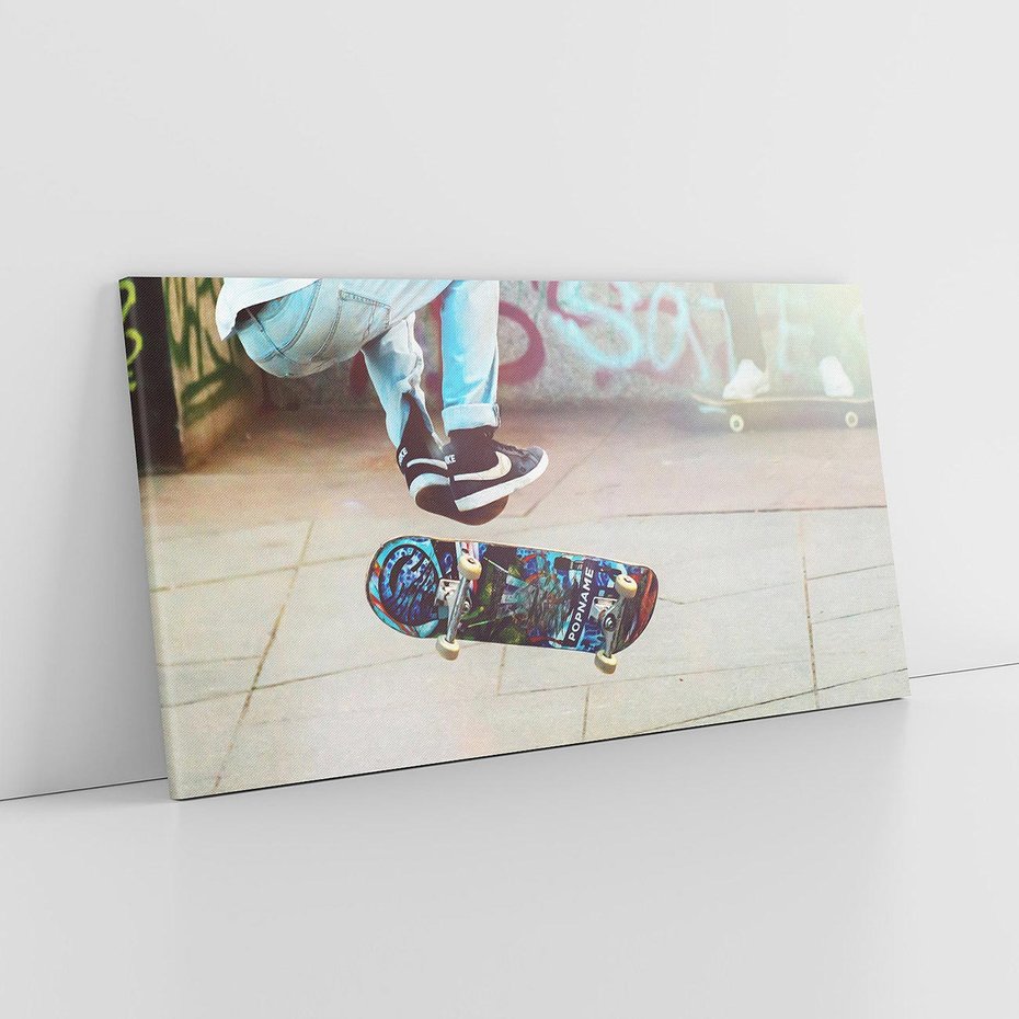 Obraz na płótnie 100x50 - Skateboardowe Rytmy na Desce - deskorolka, skateboard