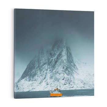 Obraz na płótnie 70x70 - Skandynawski pejzaż - skadynawski, pejzaż