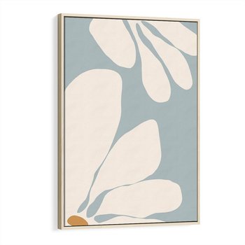 Obraz w ramie 70x100 - Pastelowe Marzenia Kwiatów - kwiaty, nowoczesne i minimalistyczne - rama drewno