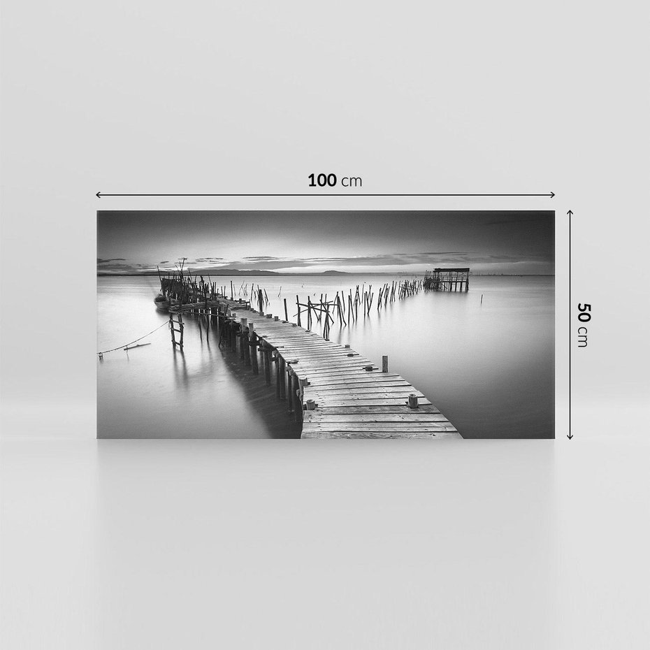 Obraz na płótnie 100x50 - Spokój natury - jezioro, molo