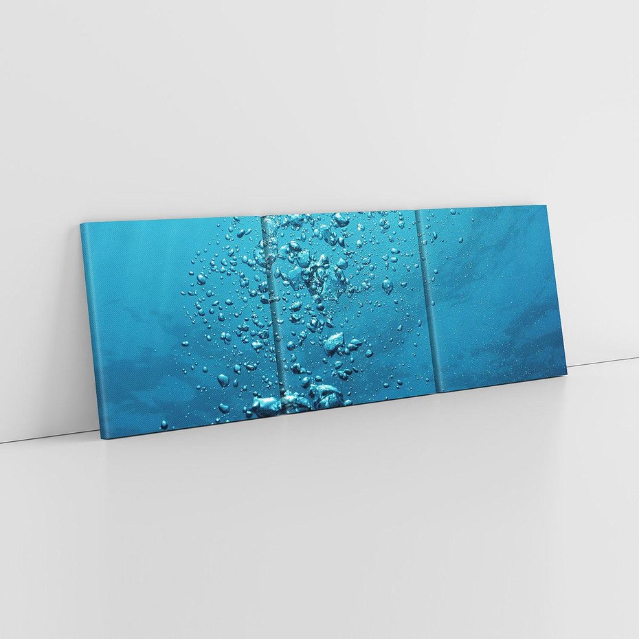 Obraz na płótnie 120x40 - Gra Bąbelków - woda, bąbelki