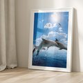 Plakat bez ramy 30x40 - Spotkanie z naturą - morze, delfiny
