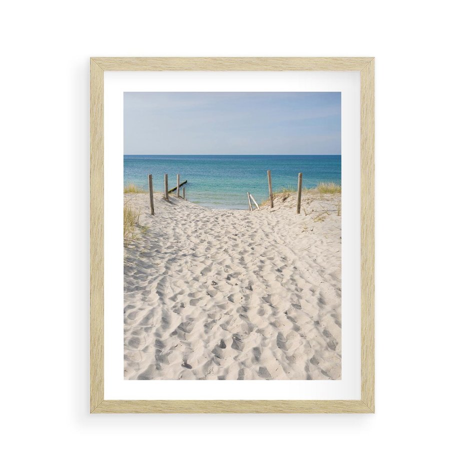 Plakat w ramie 40x50 - Harmonia plażowego morza - plaża, morze - rama drewno