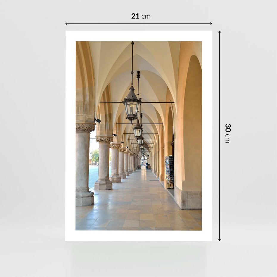 Plakat bez ramy 21x30 - Uliczka w perspektywie czasu - uliczka, perspektywa