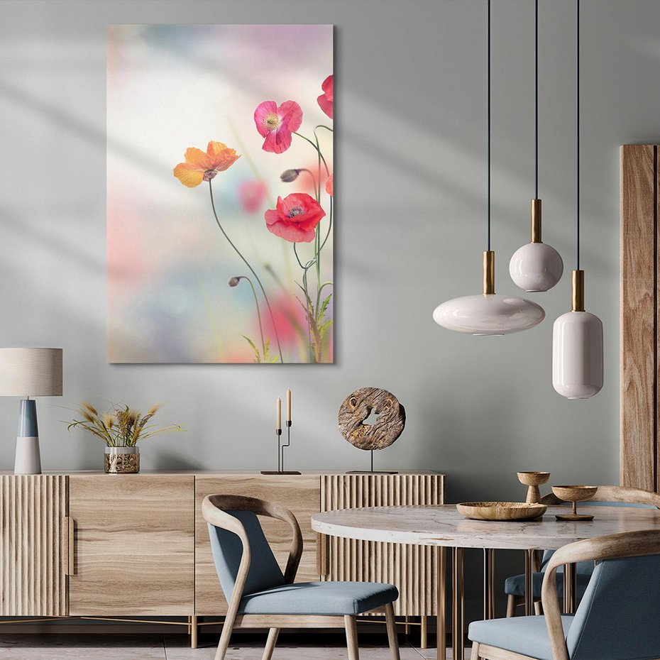 Obraz na płótnie 80x120 - Urok natury - kwiaty, akwarela