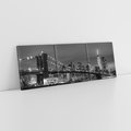 Obraz na płótnie 90x30 - Miasto, które nie Śpi - most, Nowy Jork