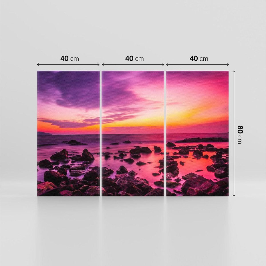 Obraz na płótnie 120x80 - Skały i plaża nad morzem - morze, plaża