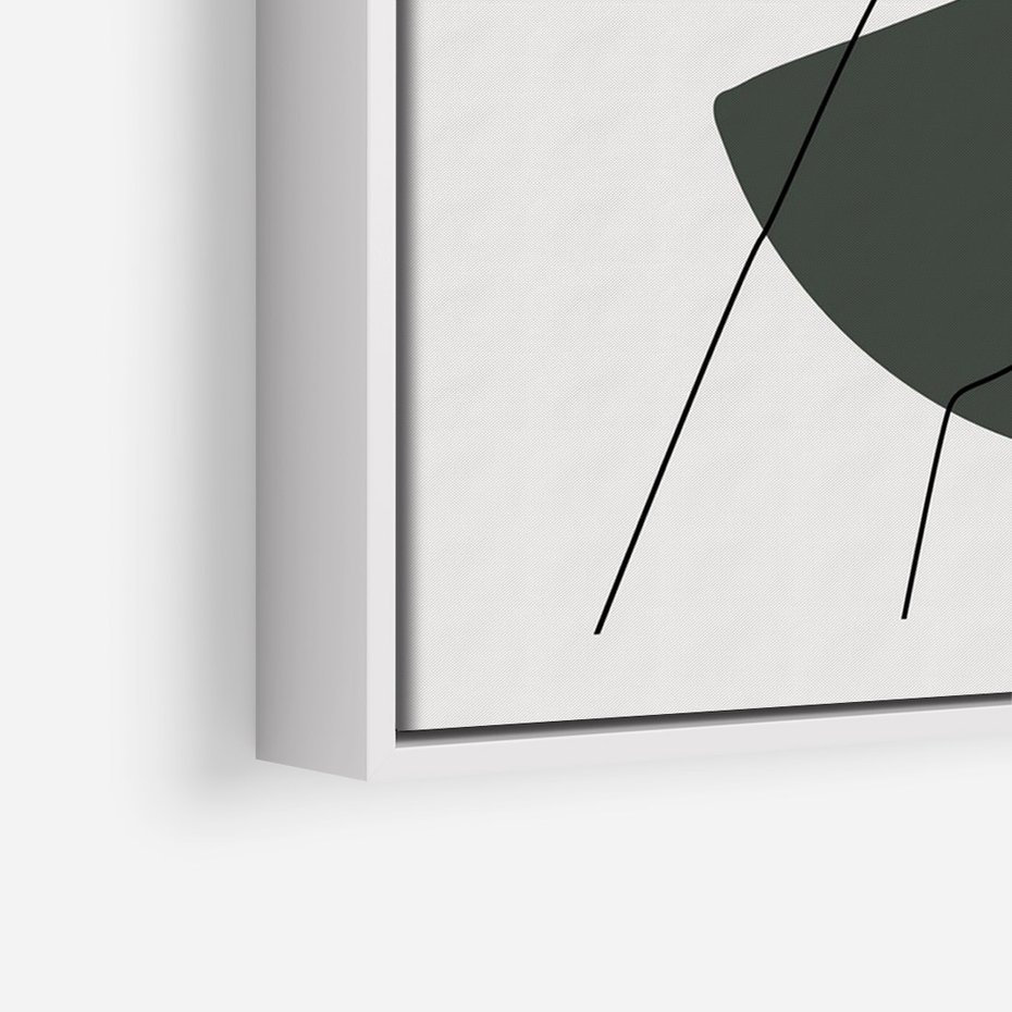 Obraz w ramie 50x70 - Rozkwitająca Opowieść - szkic jedną linią, one lone - rama biała