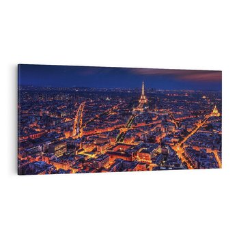 Obraz na płótnie 120x60 - Nocne impresje Paryża - Paryż, noc