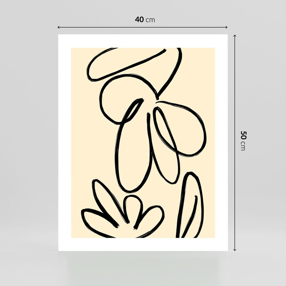 Plakat bez ramy 40x50 - Złamane Granice - abstrakcyjna sztuka, przypominająca kwiat