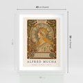 Plakat w ramie 40x50 - Mucha: Reprodukcja i Typografia na Plakacie - reprodukcja, alfons mucha - rama biała