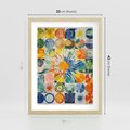 Plakat w ramie 30x40 - Rozkwitające Wzory Abstrakcji - abstrakcyjny obraz, mnogość kolorów - rama drewno