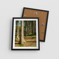 Plakat w ramie 40x50 - Las: harmonia natury - las, drzewa - rama czarna