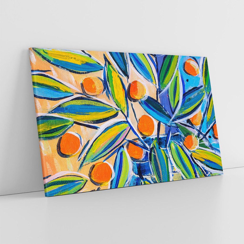 Obraz na płótnie 120x80 - Cytrusowa Abstrakcja - abstrakcja, owoce cytrusowe