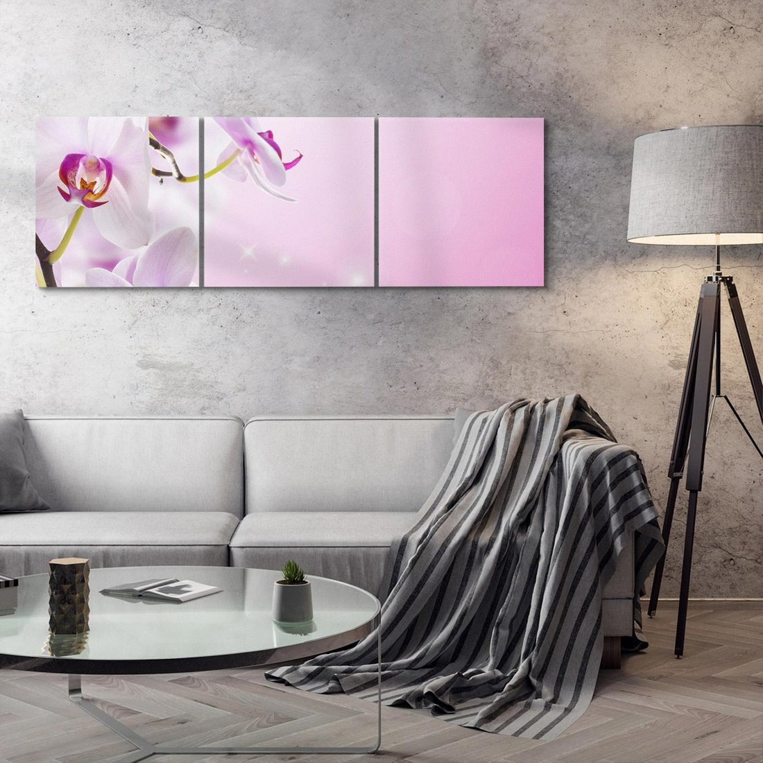 Obraz na płótnie 90x30 - Relaksujące Piękno - kwiaty, orchidea