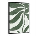 Obraz w ramie 70x100 - Zieleń Wewnętrznego Spokoju - zielony plakat, roślinne inspiracje - rama czarna