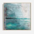 Obraz w ramie 80x80 - Odbicie utraconych barw - abstrakcja, niepokój - rama drewno