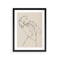 Plakat w ramie 30x40 - Bezkresny Taniec - kobieta, szkic - rama czarna