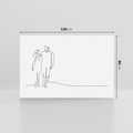 Obraz na płótnie 120x80 - Wspólne Kroki - line art, szkic
