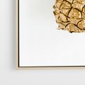 Obraz w ramie 50x70 - Ekskluzywny Akcent - złoty, ananas - rama drewno