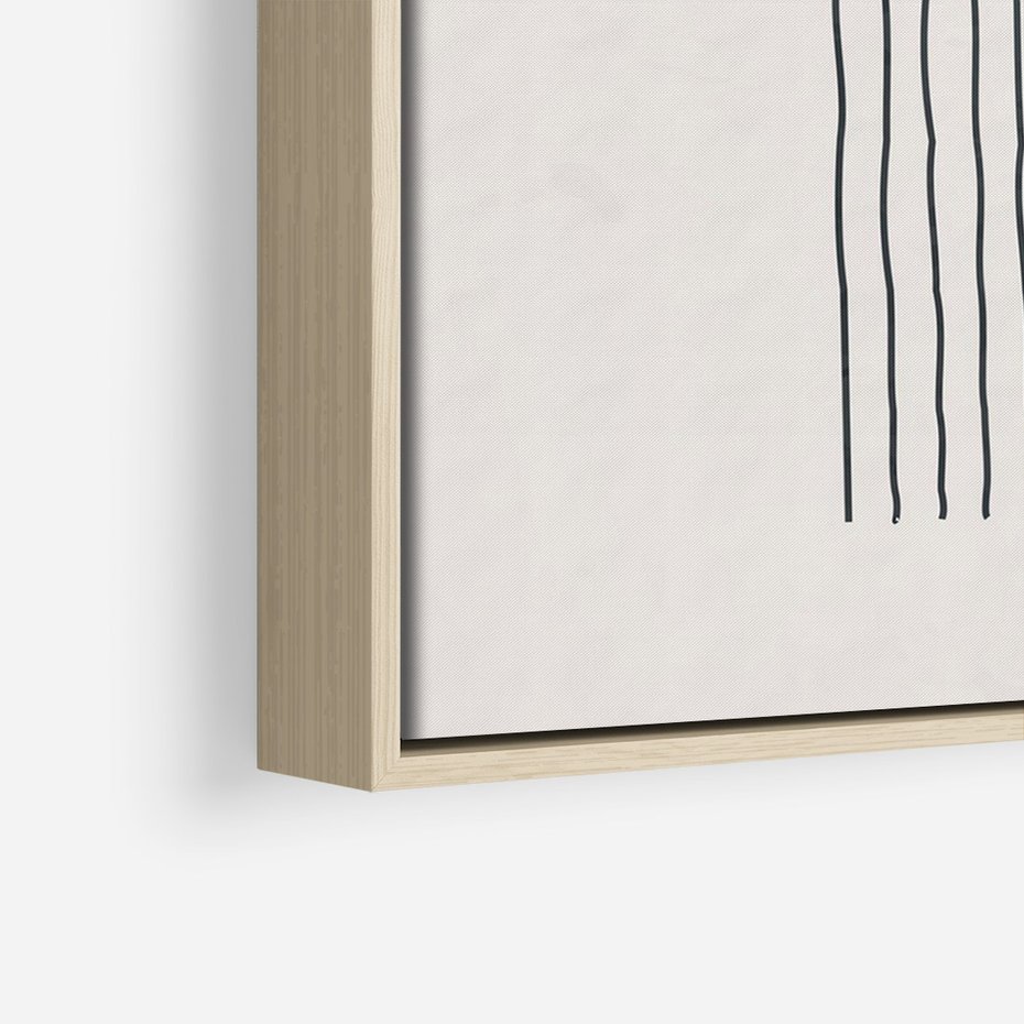 Obraz w ramie 80x120 - Bezczasowe Wspomnienia - abstrakcyjna akwarelowa plama, nieregularne kreski - rama drewno