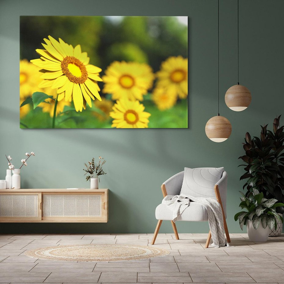 Obraz na płótnie 120x80 - Kwiatowa łąka - kwiaty, łąka