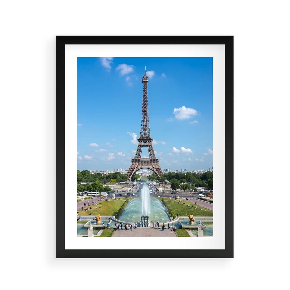 Plakat w ramie 40x50 - Wieża Eiffla - Eiffla, Paryż - rama czarna