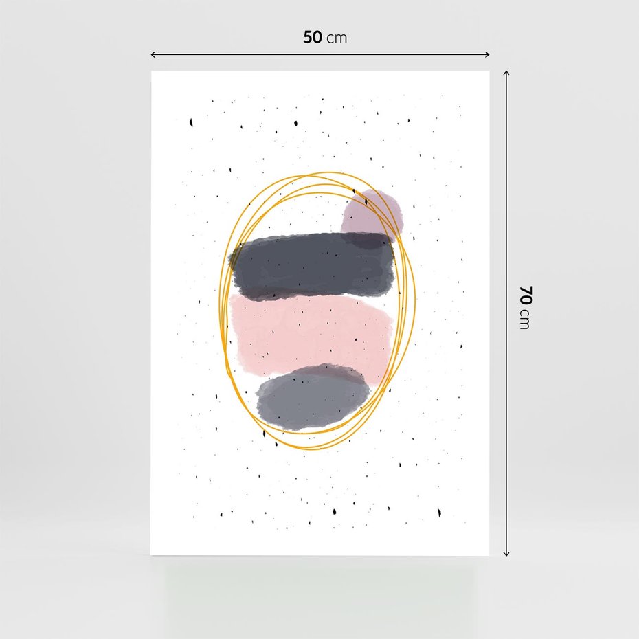 Plakat bez ramy 50x70 - Migocące Odbicia - abstrakcyjna kompozycja, jak ręcznie malowana