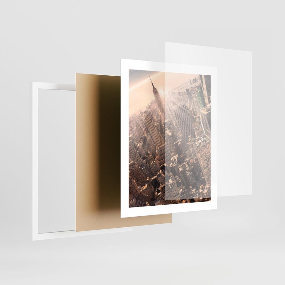 Plakat w ramie 40x50 - Dynamika Nowego Jorku - Nowy Jork, miasto - rama biała