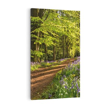 Obraz na płótnie 80x120 - Magia lasu: Drzewa w tajemniczej otoczce - las, drzewa