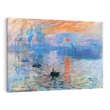 Obraz na płótnie 120x80 - Impresja Wschód Słońca 1872, Claude Monet - Reprodukcja - reprodukcja, obraz na płótnie