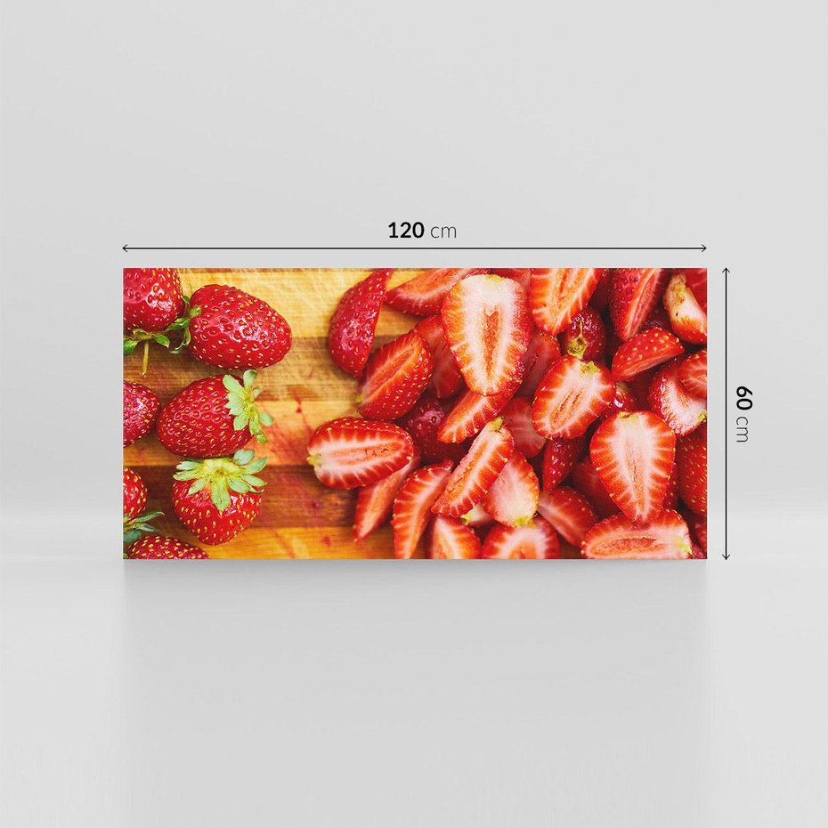 Obraz na płótnie 120x60 - Truskawki - Smak Lata w Owocowym Ogrodzie - truskawki, owoce