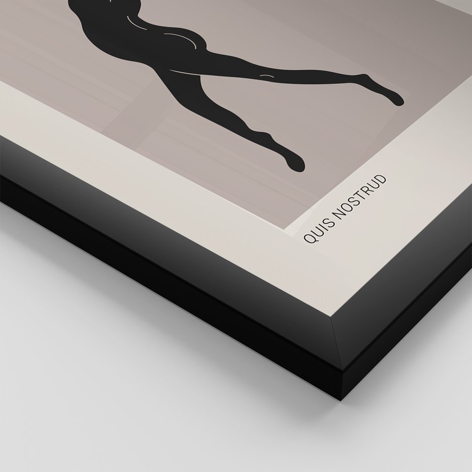 Zestaw obrazy w ramie 30x40 galeria - Nowoczesny, sztuka, art, postacie - rama czarna