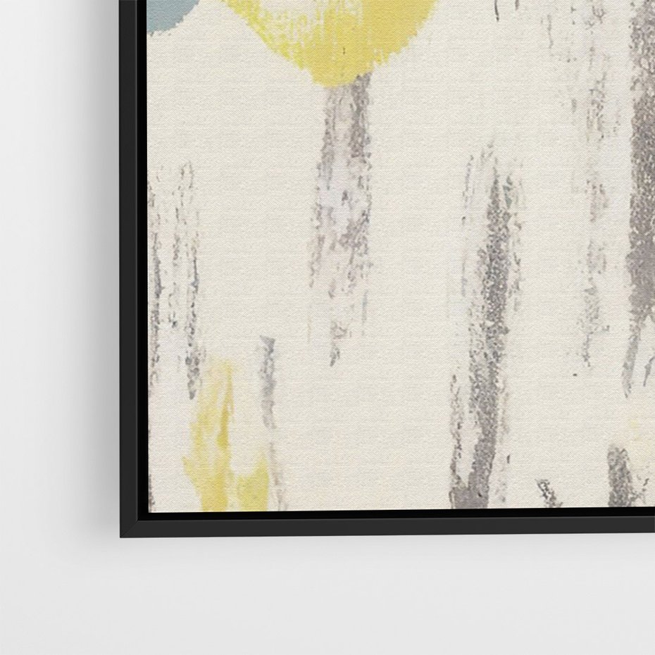Obraz w ramie 50x70 - Kwiatowe Impresje - malowane duże kwiaty, kolory żółty - rama czarna