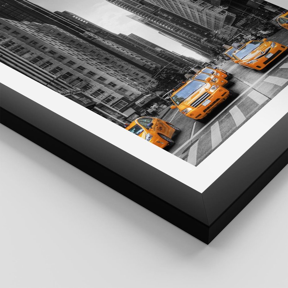 Plakat w ramie 50x70 - Wibracje Nowego Jorku - miasto, Nowy Jork - rama czarna