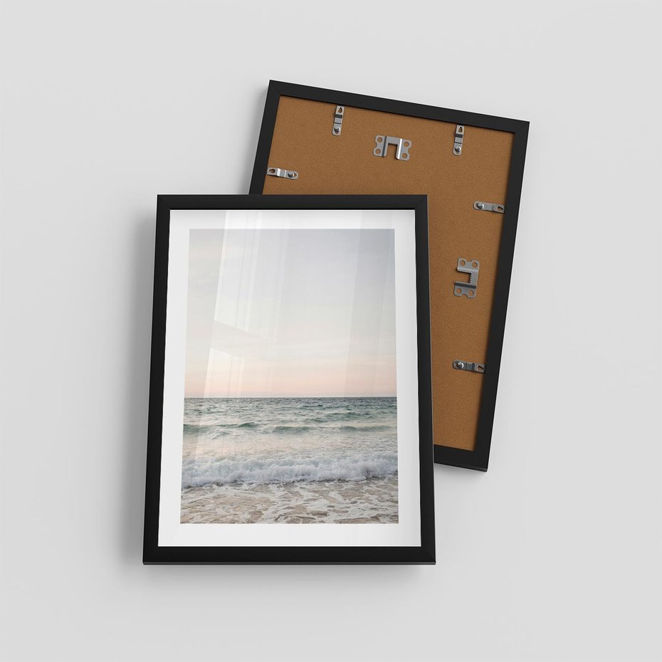 Plakat w ramie 30x40 - Morze i Fale - morze, fale - rama czarna