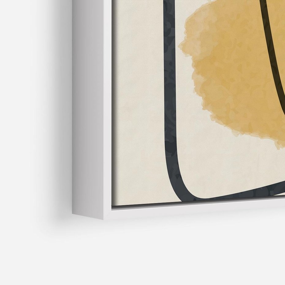 Obraz w ramie 80x80 - Rozkwitające Formy - abstrakcyjne nieregularne kształty, minimalistyczny plakat - rama biała