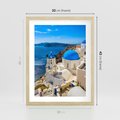 Plakat w ramie 30x40 - Urokliwy widok na Santorini - Santorini, widok - rama drewno
