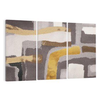 Obraz na płótnie 120x80 - Złote Krzywe - abstrakcja, krzywe linie