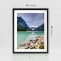 Plakat w ramie 40x50 - Górskie jezioro - spokój i piękno - jezioro, górskie - rama czarna