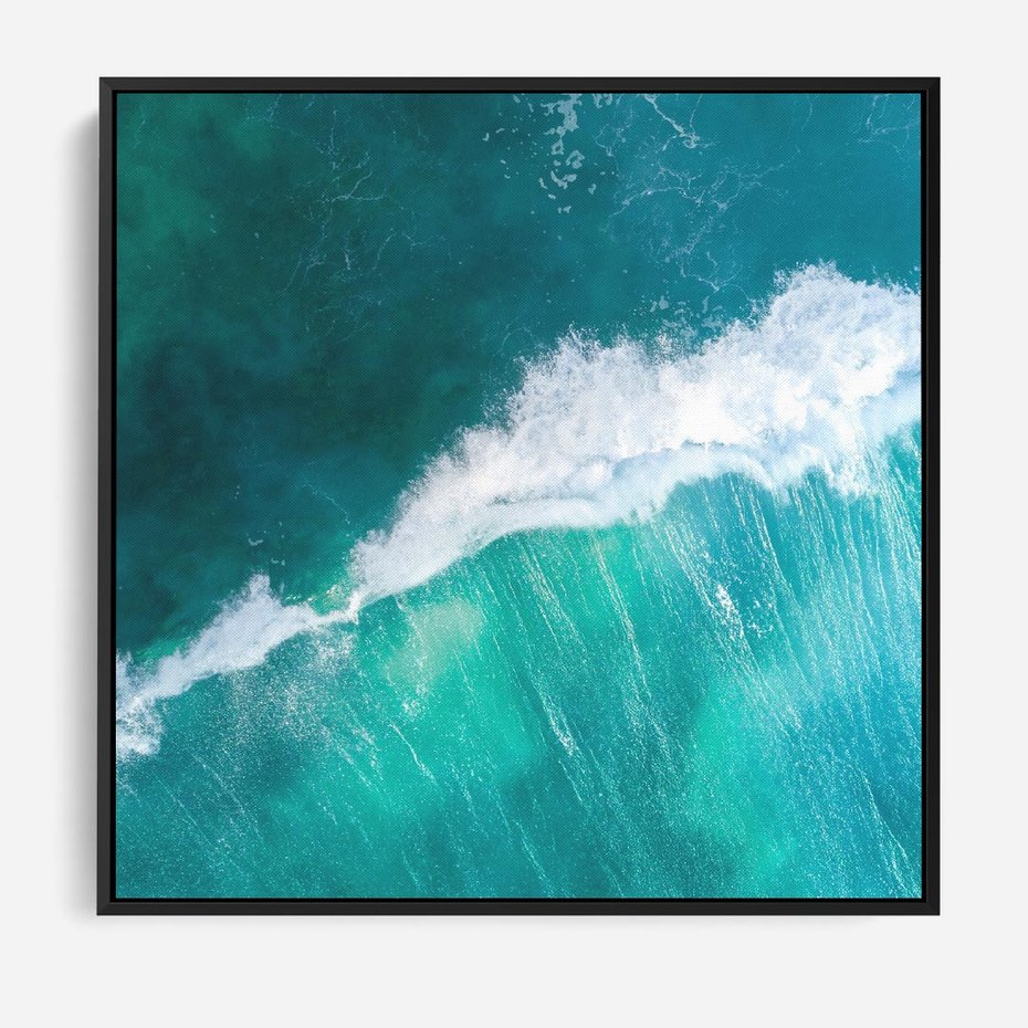 Obraz w ramie 50x50 - Siła i Spokój - morze, ocean - rama czarna