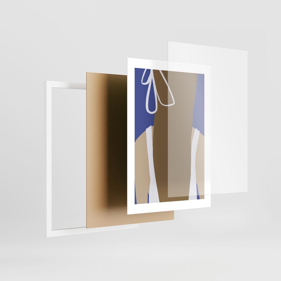 Plakat w ramie 30x40 - Kobieca Inspiracja - plakat retro, kobieta z kokardą - rama biała