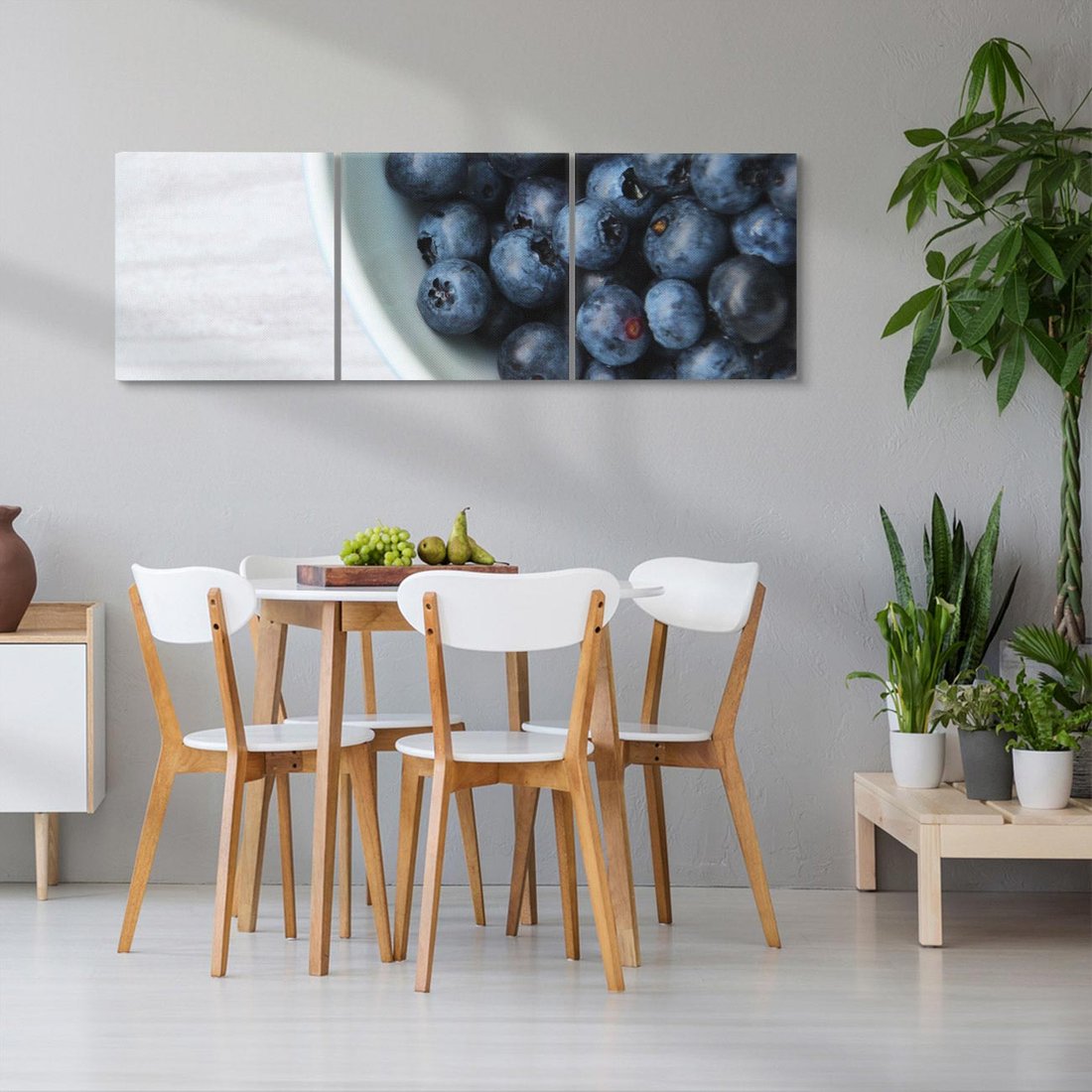 Obraz na płótnie 120x40 - Borówki Leśna Harmonia - borówki, owoce