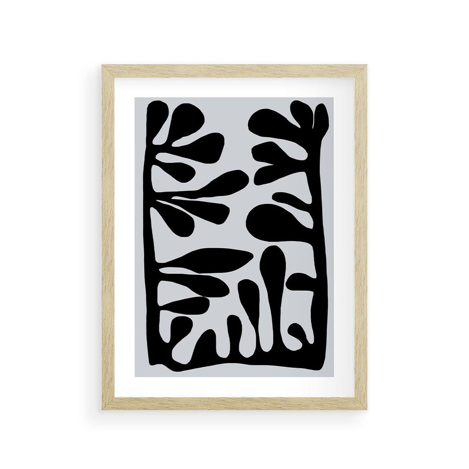 Plakat w ramie 30x40 - Taniec Kształtów - matisse, sztuka nowoczesna - rama drewno